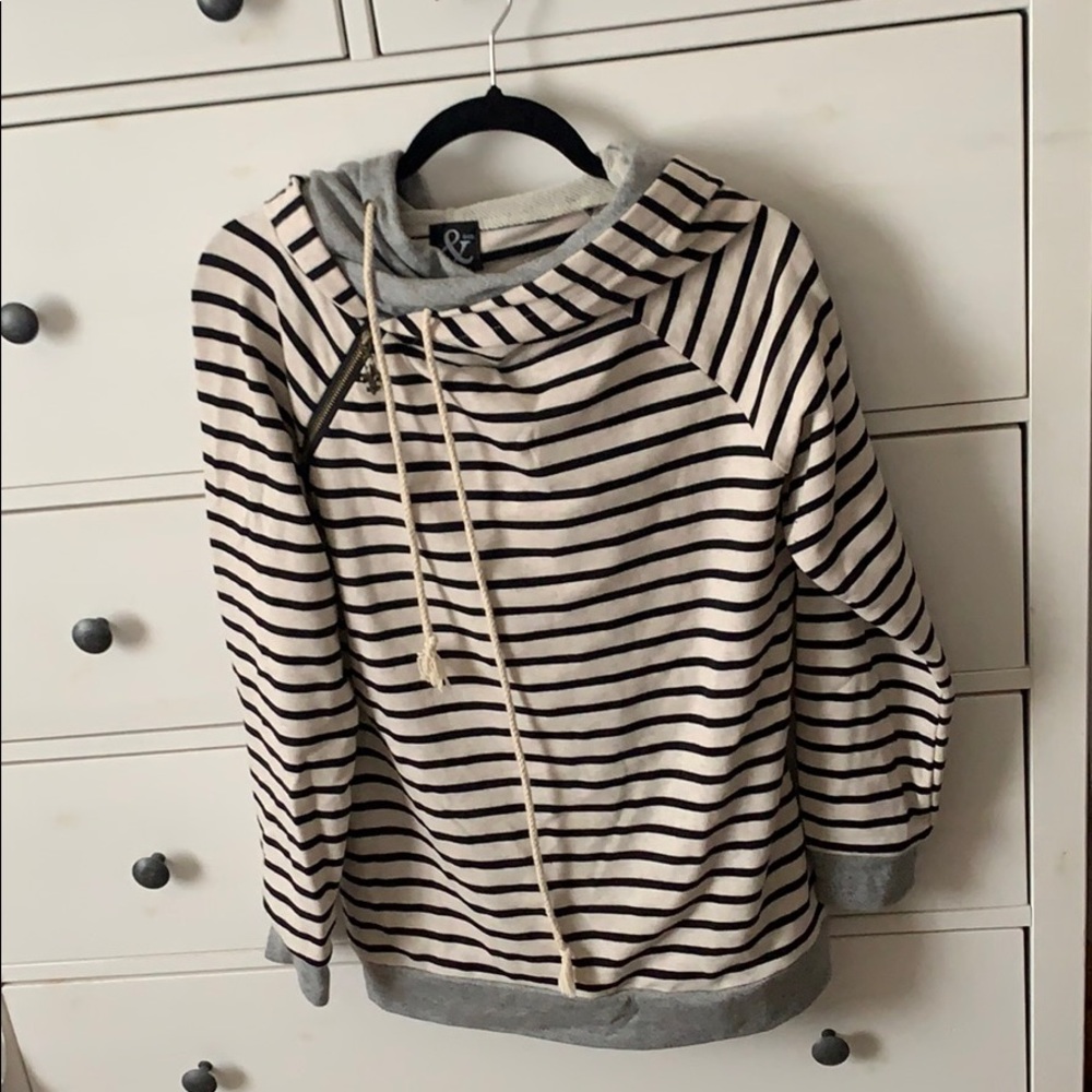 Double hooded sweatshirt